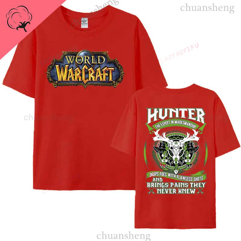 World of Warcraft T-Shirt Hiphop Spiel Gedrucktes T-Shirt Oberteil Locker Komfort Kleidung Sommer Unisex Heißer Verkauf T-Shirts 100% Baumwolle