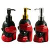 200ml Dispensing Bottle, Smooth Foaming Artistic Black Red Design Soap Bottle, Large Capacity Soap Dispenser for Bathroom Decor