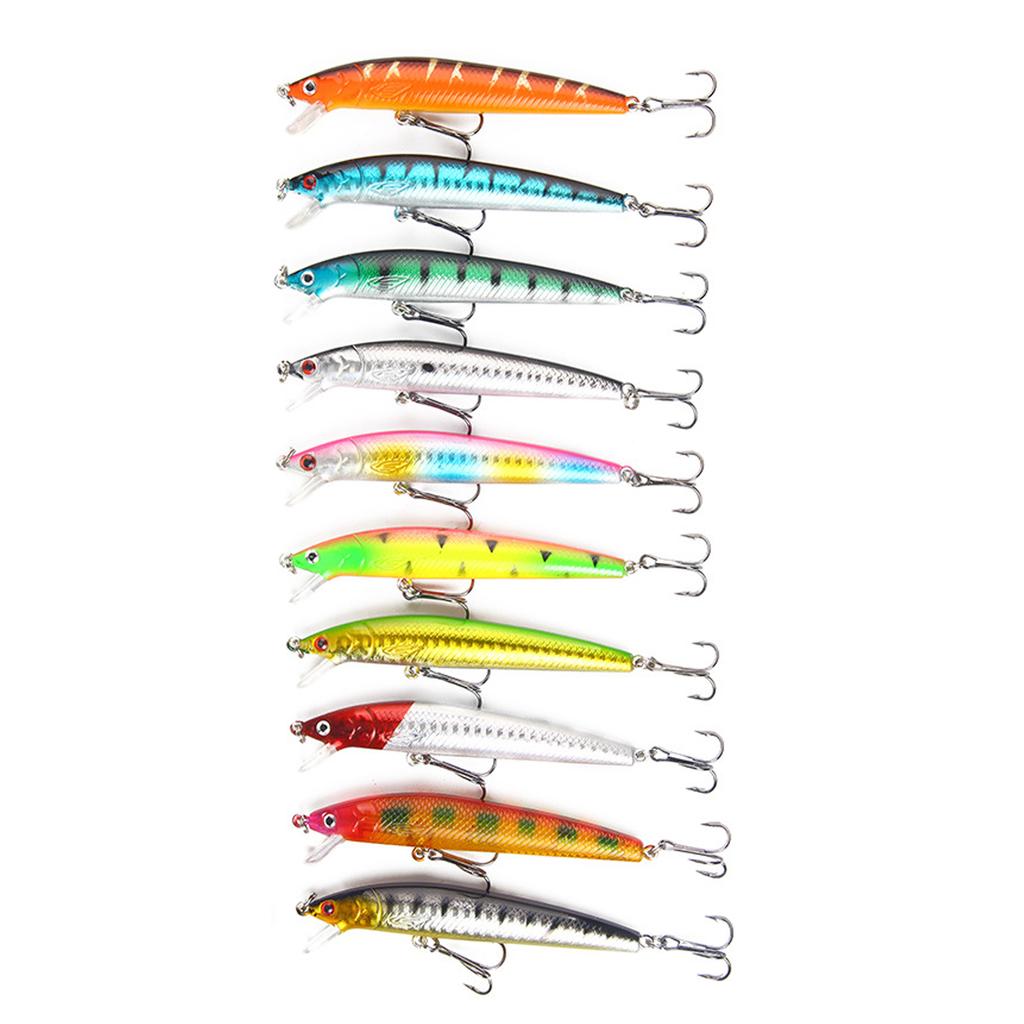 10PCS Hard Fishing Lures ABS Hard Swimbaits Fishing Bait Set for Freshwater and Saltwater