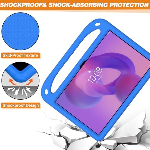 XunyLyee Kids Case for Lenovo Idea Tab 11 Inch (TB336ZU / TB336FU) 2025 Tablet, Eva Shockproof Handle Protective Cover for Children, Blue