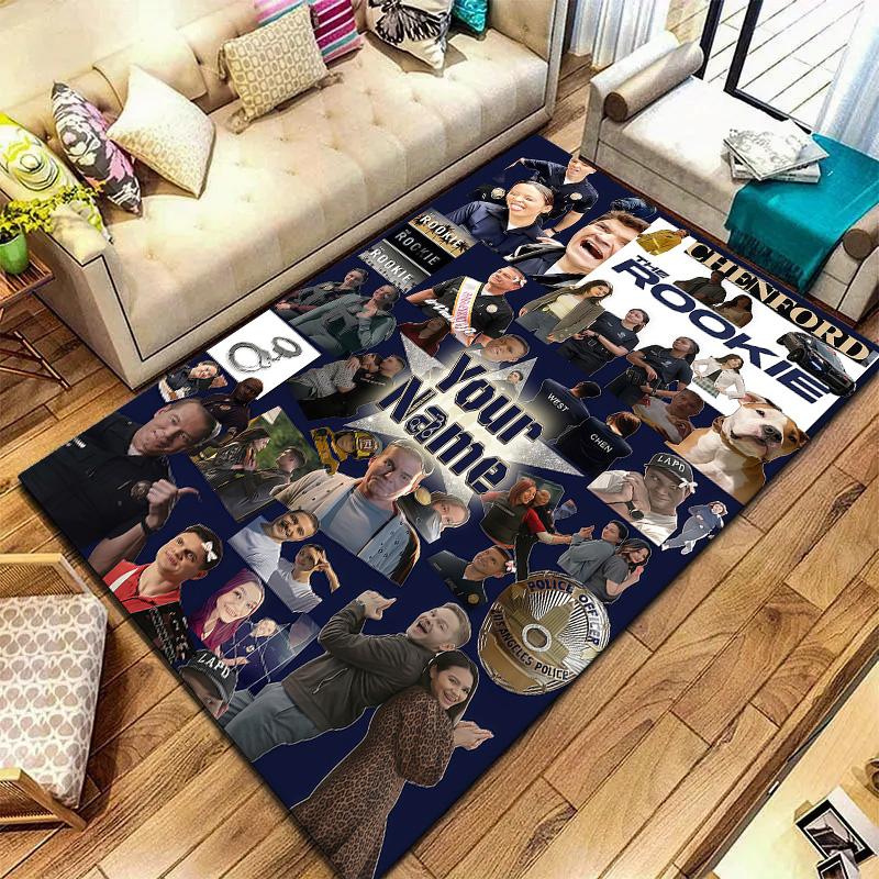 The Rookie Custom Name Carpet Rug For Living Room Bedroom Home Sofa Decoration Kids Play Nonslip Floor Mat
