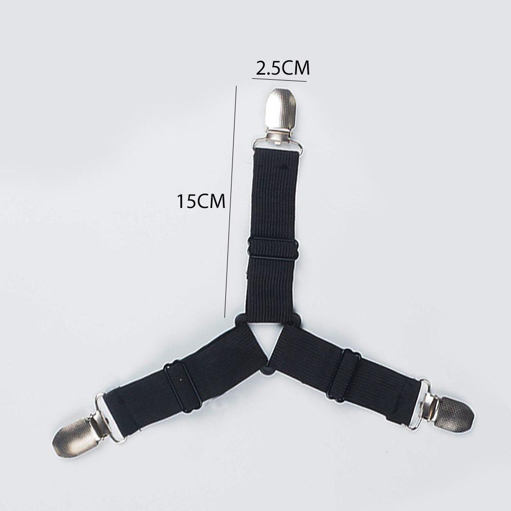 Clips Sheet Elastic Bed 4pcs Stainless Steel Mattress Fastener Belt Blanket Nonslip Gripper Holder