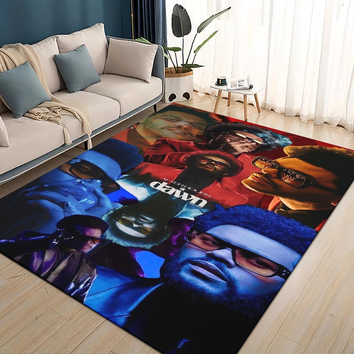 

3D Ковер The Weeknd X.O Певец R&B для Гостиной Спальни Дома Украшение Дивана, Детский Игровой Нескользящий Коврик Рождественский Подарок 40x60cm