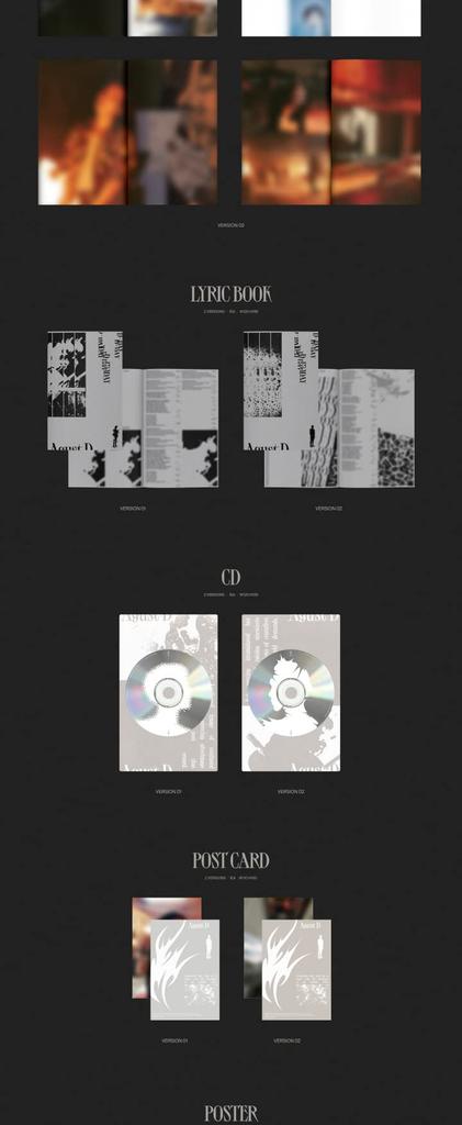 BTS SUGA Agust D 1st Album Folded Poster On Lyric Scanimation Sealed D-DAY Version.02 CD+1p Pack+100p PhotoBook+1ea Book+1p PostCard+2p PhotoCard+1p