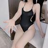Sexy Underwear Open Crotch Low Chest Showing Breasts Japanese Dead Library Water One-piece Suspender Uniform Temptation Backless Hot Swimsuit Women