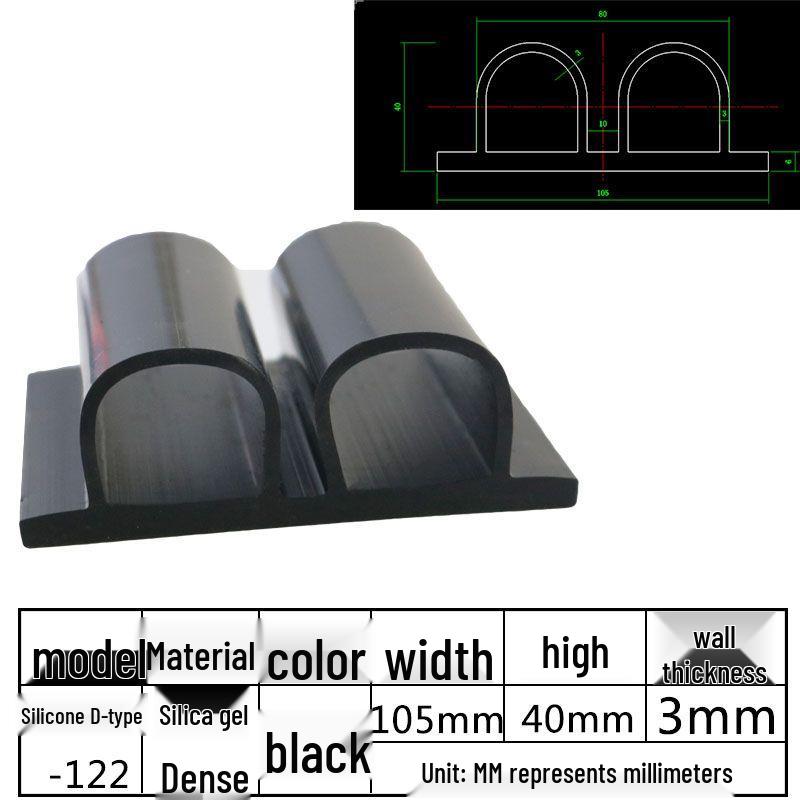 D-Shaped Silicone Sealing Strip: High-Temperature, Water-Retaining, Self-Adhesive, Anti-Collision, Shock-Absorbing for Doors & Windows