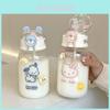 Cute Student Disposable Plastic Cup With Straw For Office And Home Use
