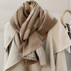 Double Sided Scarf for Women In Winter Korean Version Versatile Love Plaid Houndstooth Imitation Cashmere Scarf Multi Purpose Shawl Dual Use