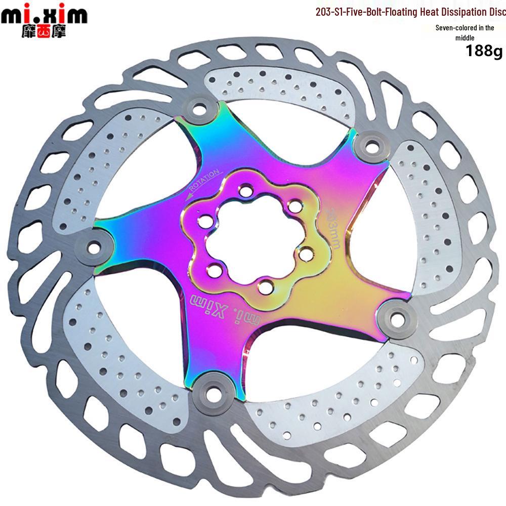 Mountain Bike Cooling Floating Disc Brake Rotor & Pads 140-203mm