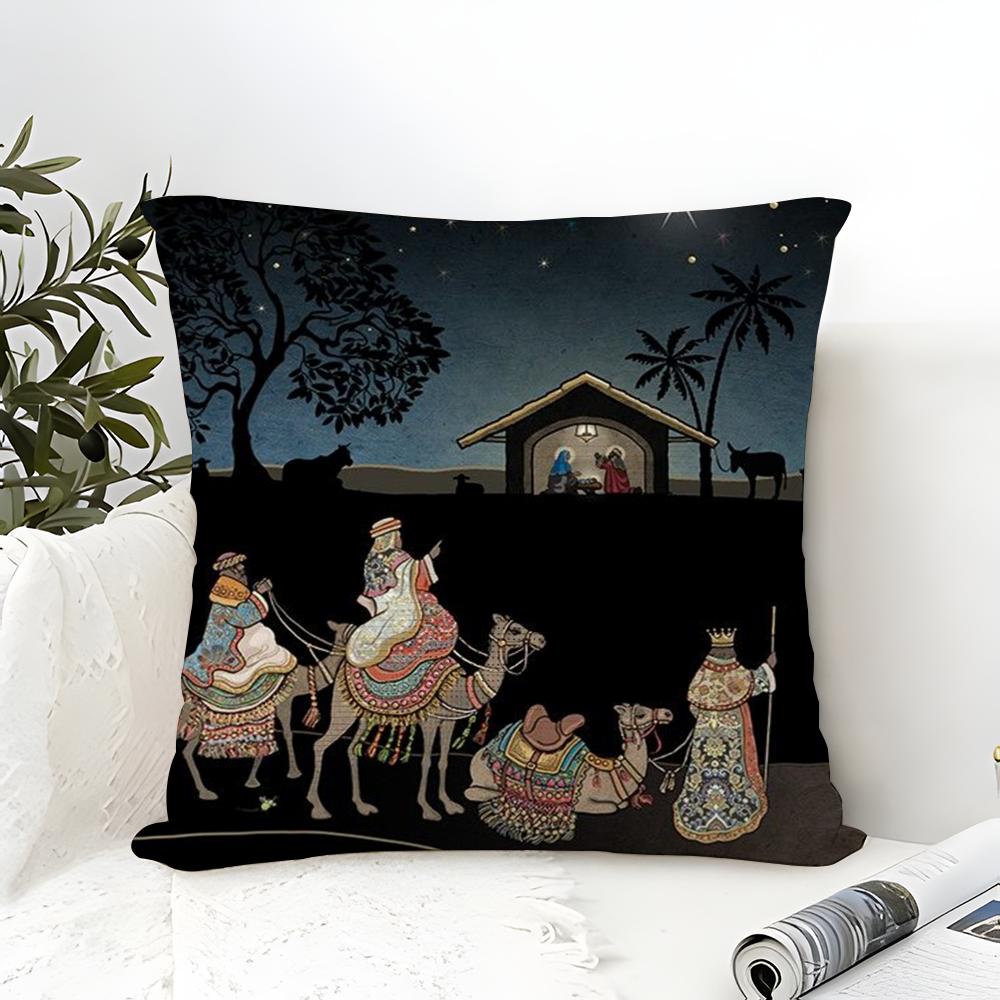 Classical Mural Patterns And Religious Prints Pillow Case Linen Pillow Case Sofa Home Decor Cushion Cover Cushion Cove