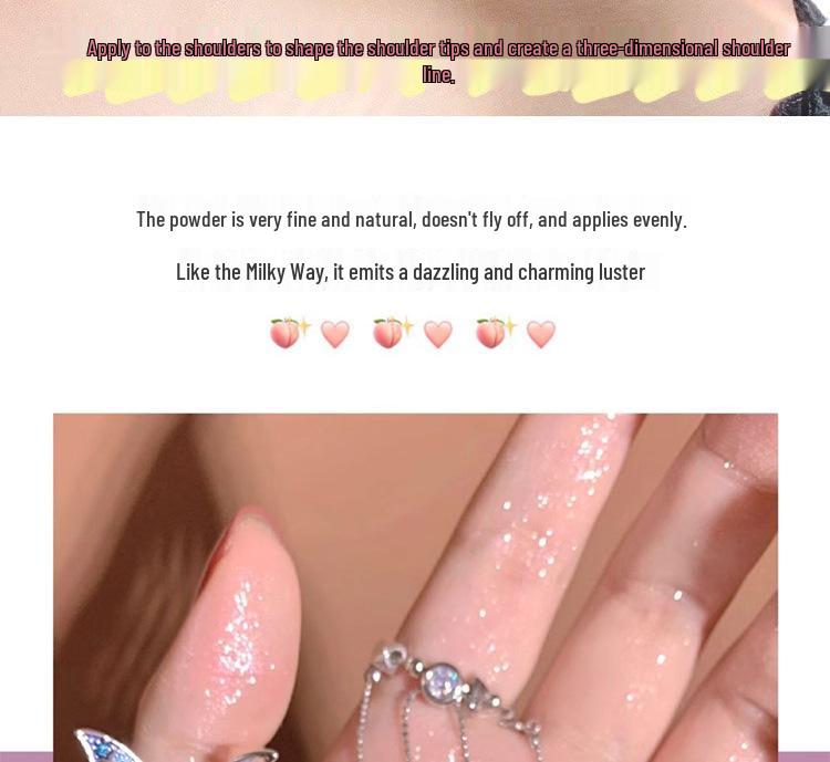 Cross-Border Shimmer Highlighter: Pearlescent Air Cushion Glitter & Spray Powder for Brightening