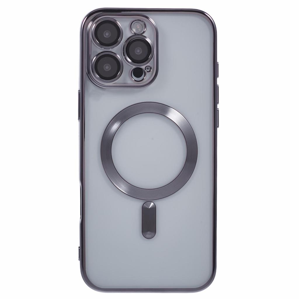 For iPhone 16 Pro Max Case Compatible with MagSafe Magnetic Clear TPU Phone Cover with Lens Film