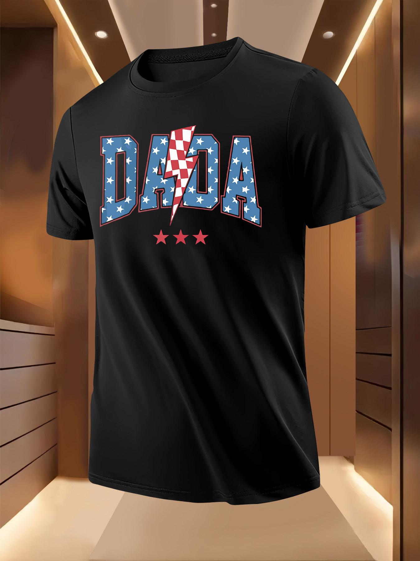 Patriotic DADA Graphic Tshirt Graphic Tshirt - Black with... L