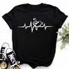 Nowa koszulka Harajuku Funny Music Note Art T Shirt Fashion Women T Shirt Music Tops Short Sleeves Black T-shirt Ladies Casual Tees Top