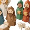 DIY Paper Nativity Scene 3D Origami Paper Craft Kit Christmas Nativity DIY Kit
