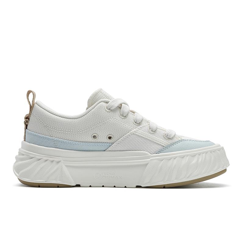 FILA Fosso Round Toe Comfortable Low Top Canvas Shoes Women sneaker White Blue F12W522311FGI