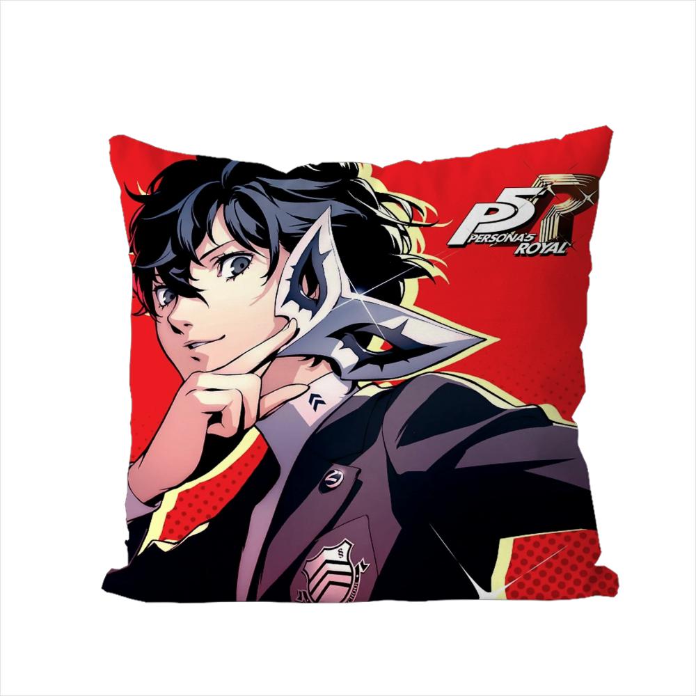 

PPersona 5 Pillow Case For Car Sofa Decorative Home Doublesided Print Plush Square Throw Pillow Cushion Cover 30x30cm