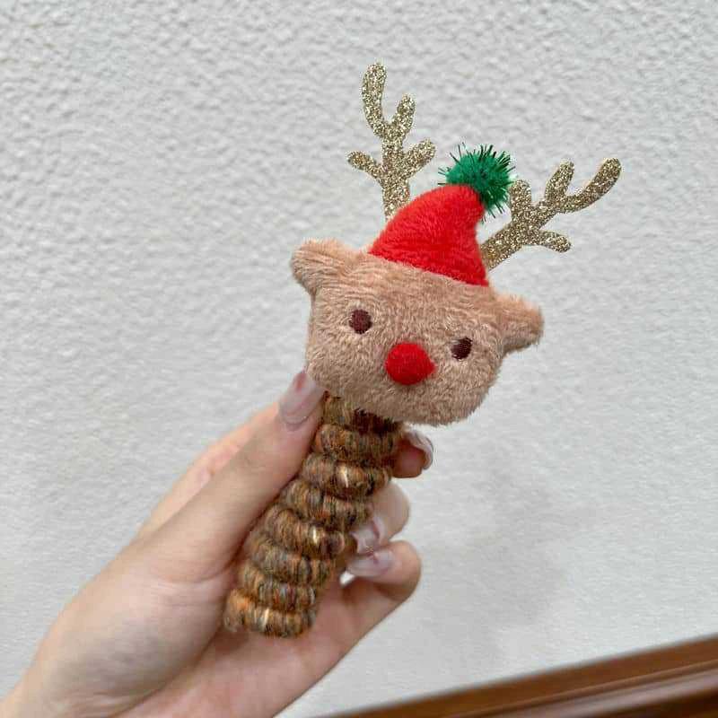 Elastische Telefondraht-Haargummis für Damen und Mädchen, einfarbige Haarbänder, Spiralspule, Gummiband, Pferdeschwanz, Kopfseil, Haar-Accessoires