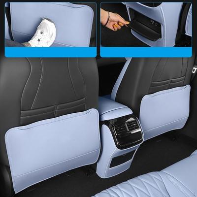 2 Adet Koltuk Arkası Tekme Matı Çizilmelere Karşı Arka Koltuk Koruyucu Byd Seal Blue için
