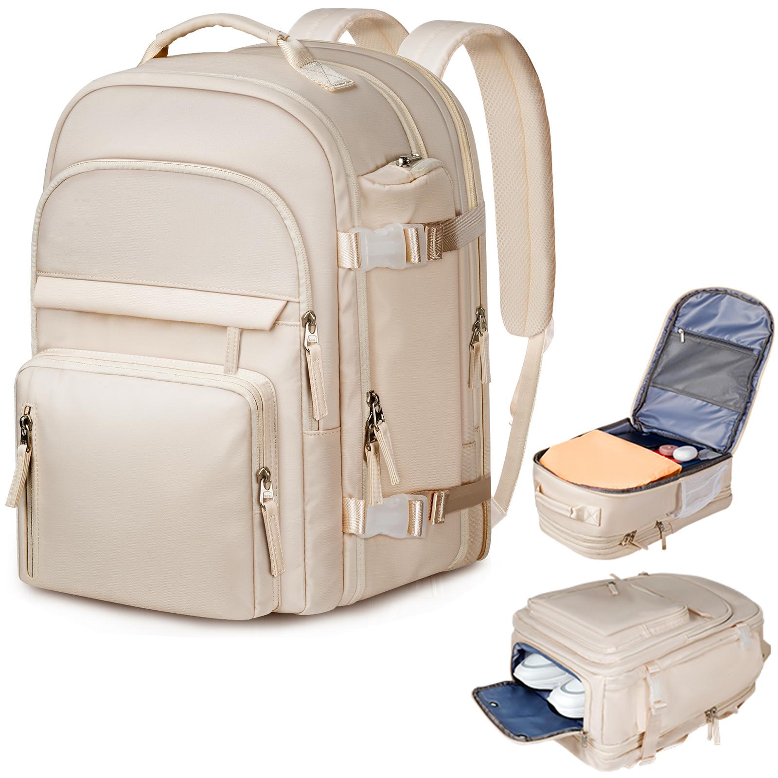 

Дорожный рюкзак для женщин, ручная кладь, рюкзак для ноутбука, одобрен для полетов, школьная сумка для студента колледжа, повседневный рюкзак абрикосовый