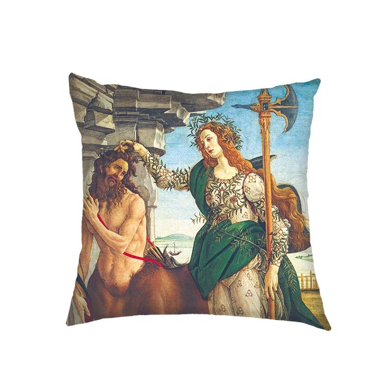 Botticelli Ölgemälde Kissenbezüge Die Geburt der Venus Porträt Kissenbezug Sofakissenbezug Büro Schlafzimmer Heimdekorationen