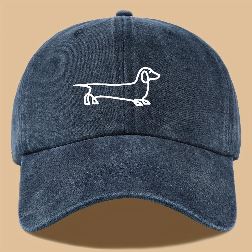 Simple Dog Print Baseball Cap, Versatile for Both Men and Women, Suitable for Outdoor Travel As a Hat