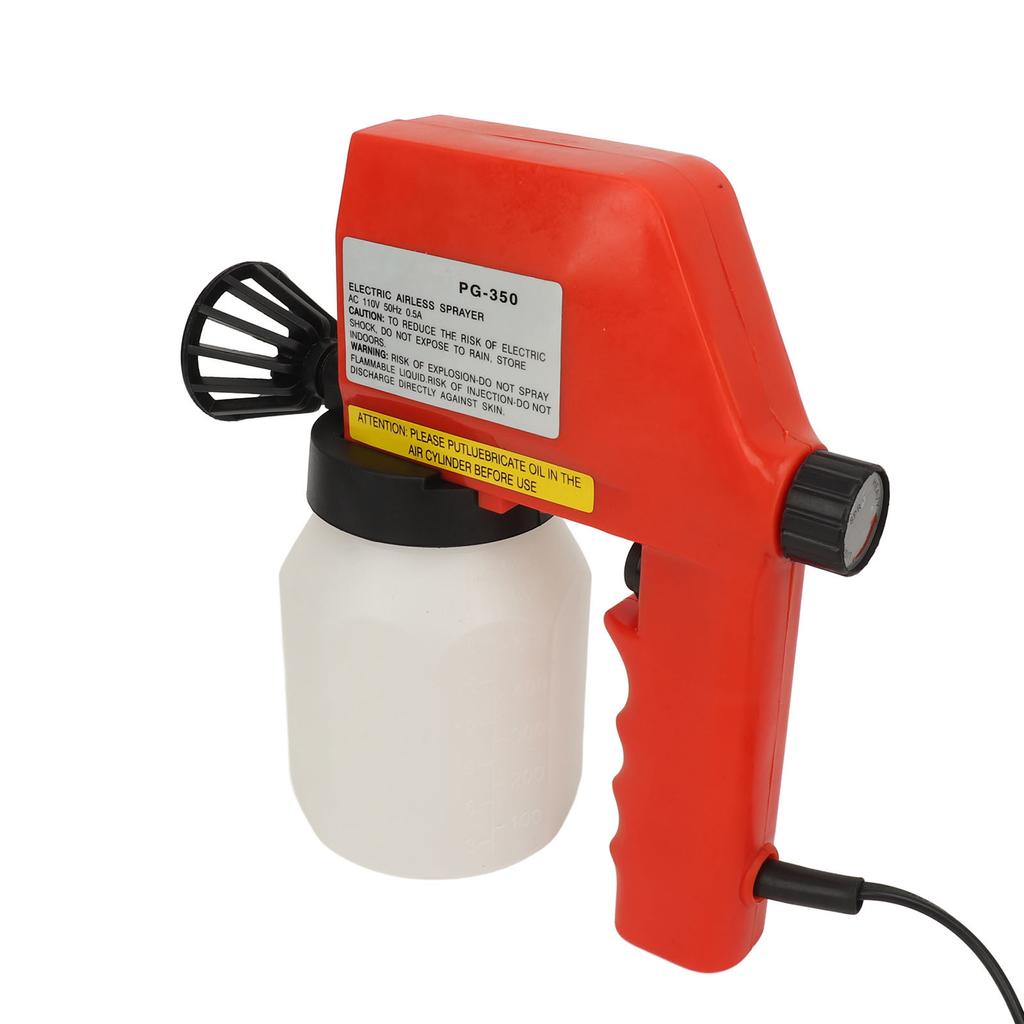 600ml Elektrische Spritzpistole Gleichmäßiger Nebel Multifunktional Tragbare Farbspritzpistole Farbpistole