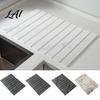 Foldable Kitchen Sink Organizer Diatomaceous Dish Drying Mat Collapsible Absorbent Drain Pad Large Capacity Rack Heat Resistant Multipurpose