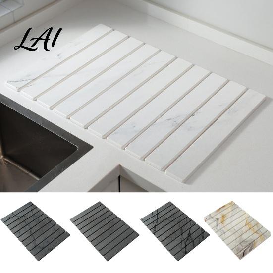 Foldable Kitchen Sink Organizer Diatomaceous Dish Drying Mat Collapsible Absorbent Drain Pad Large Capacity Rack Heat Resistant Multipurpose