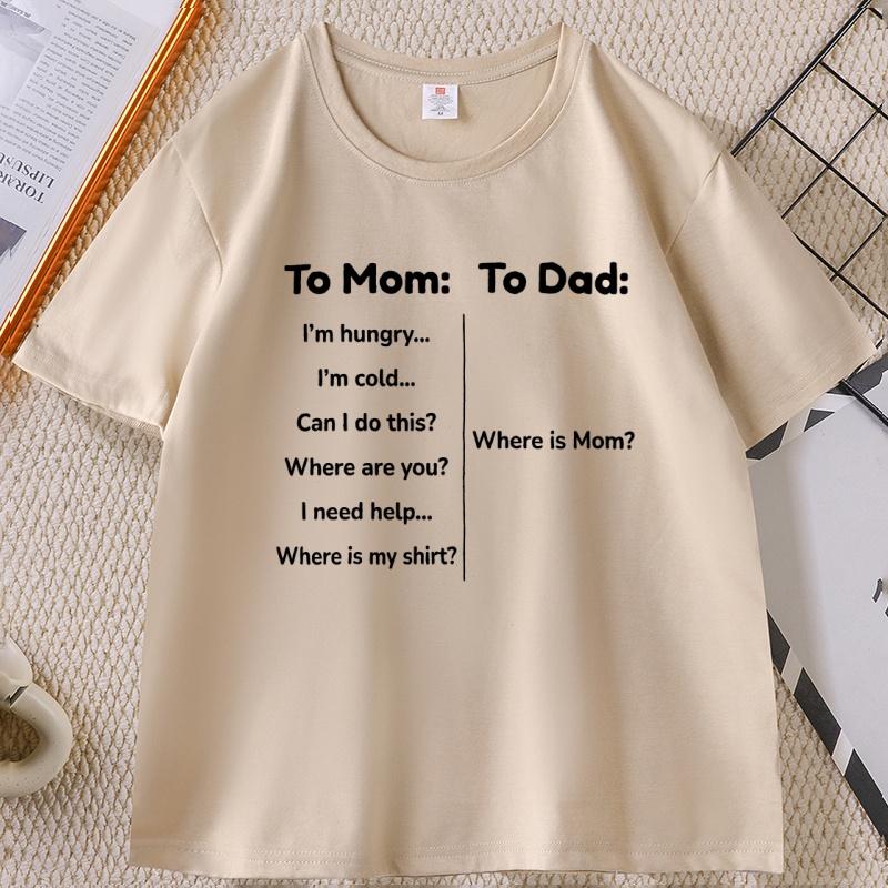 Maglietta per Mamma e Papà Maglietta Divertente Mamma T-shirt Umoristica Festa della Mamma T-shirt Festa del Papà Cotone Manica Corta