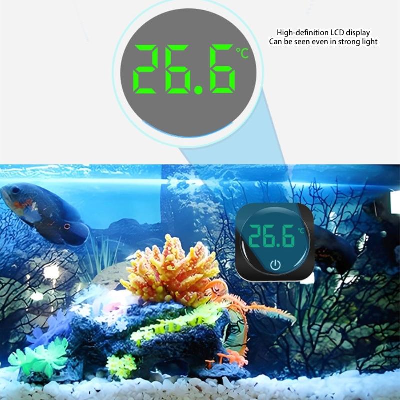 LCD teploměry pro akvárium s vysokou přesností, nalepovací teploměry s detekcí pohybu