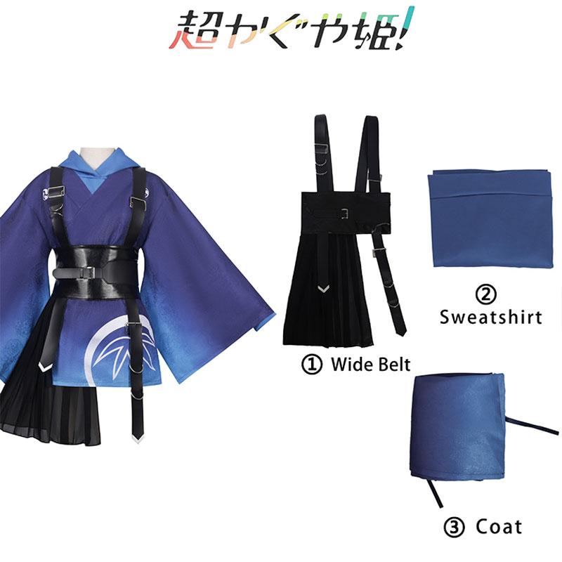 Cosmic Princess Kaguya Anime Iroha Sakayori Cosplay Costume Wig Cloak Hoodie Outfit Halloween Role Playing Convention Clothing S