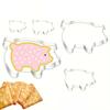 Stainless Steel Cutter Two-Sided Bread Mold With Pig Cookie Cutter For Pan Mexicano Dough Bread Shape Cutter For Home Kitchen