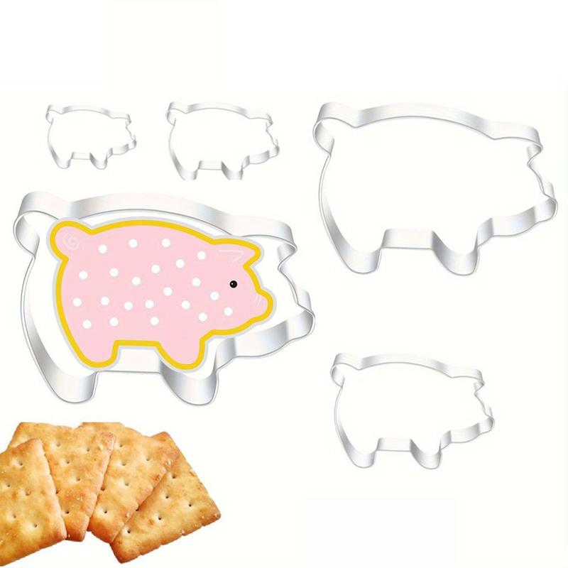 Stainless Steel Cutter Two-Sided Bread Mold With Pig Cookie Cutter For Pan Mexicano Dough Bread Shape Cutter For Home Kitchen