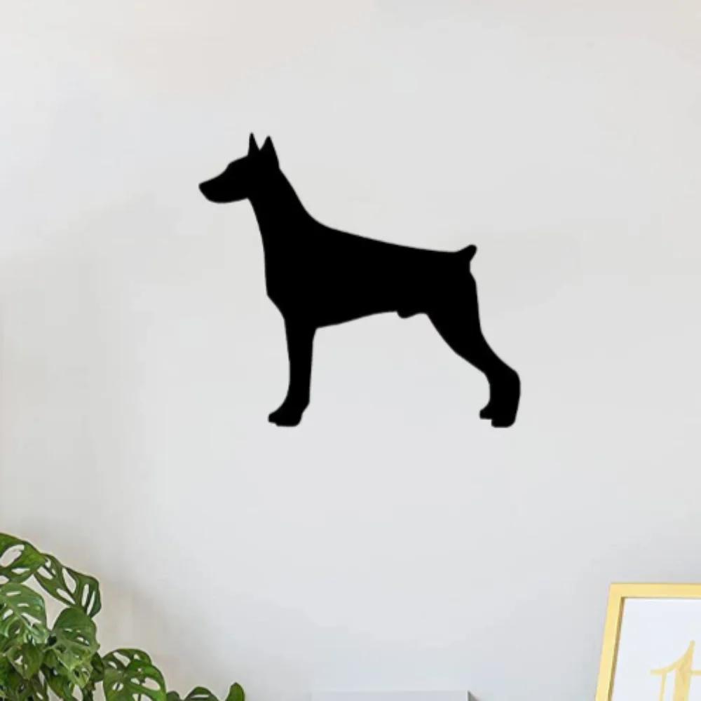 Plaque Murale Métallique Doberman Pinscher Silhouette De Chien Décoration Murale Élégante, Hanging Wall Art, Et Décor Métallique