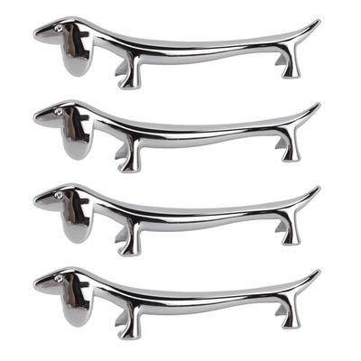 4 Piezas Reposacubiertos Plata Soporte para Palillos Aleación de Zinc Pulido Electrochapado Forma de Animal Versátil