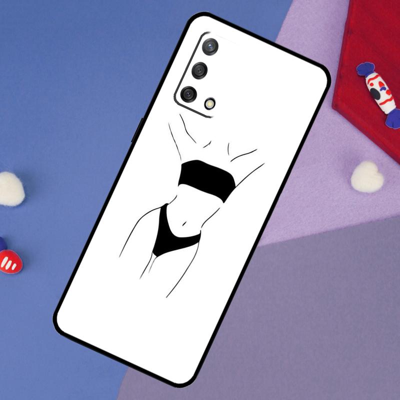 Woman Body Line Art Case For Oppo A60 A80 A40 A6 A5 Pro A15 A16 A17 A57 A94 A74 A54 A76 A96 A18 A38 A58 A78 A98