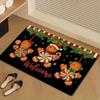 Christmas Gingerbread Welcome Mat Winter Non-slip Style Universal Holiday Doormat for Indoor Rug Bathroom, Front and Back Doors