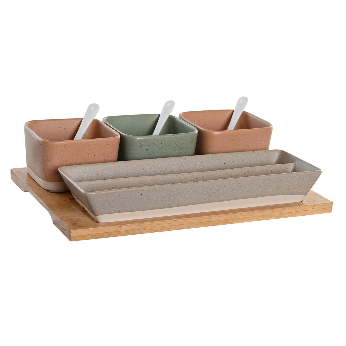 

Набор закусок DKD Home Decor 26 x 9 x 4 см Фарфор Разноцветный Бамбук 8 предметов Скандинавский стиль