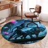 Avatar Pattern Round Rug, Indoor/Outdoor Mat, for Picnic, Gameroom, Bedroom, Office, Living Room, Home Decor Carpet, Birthday Gift