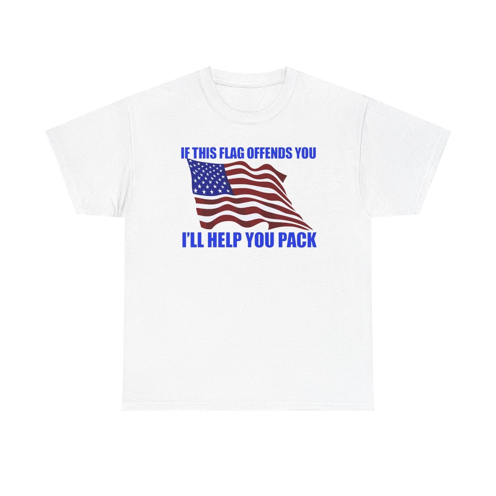 If This Flag Offends You I ll Help You Pack Unisex Heavy Cotton Tee L