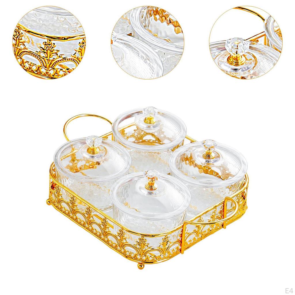 Dried Fruit Plate Divided Serving Dishes Portable Home Decoration Appetizer Candy Nuts Dish