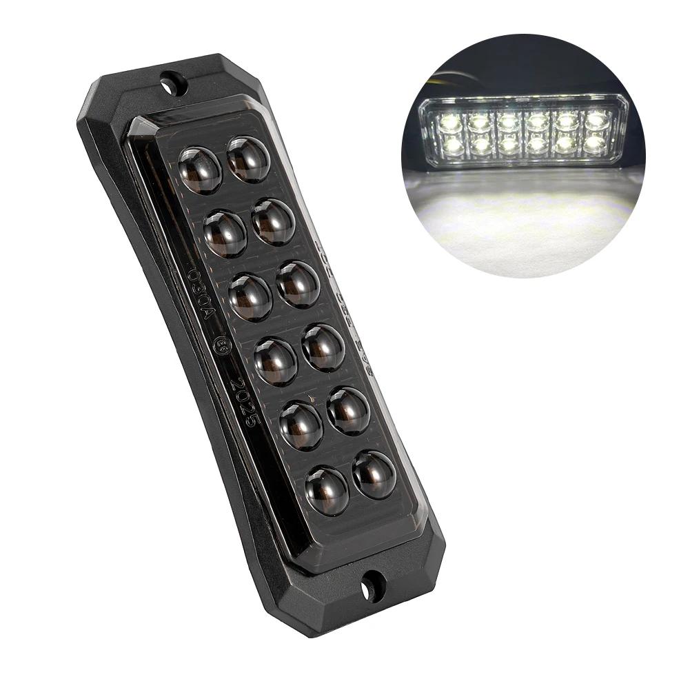 4/8/12 LED Truck LED Side Marker Light Strobe Flash Warning Light 12-24V Waterproof Lens Light for Trucks & Trailers