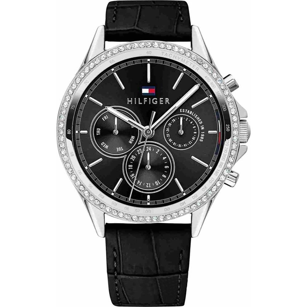 Tommy Hilfiger Historical Collection Black Leather Black Dial Ladies Quartz Watch 1781981 чёрный