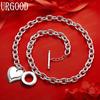 925 Sterling Silver Romantic Heart Necklace - Banquet Gift Jewelry