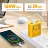 4 Ports 120W Charger Adapter 2 USB + 2 Type-C Fast Charging Charger Adapter for Iphone Xiaomi Samsung Huawei