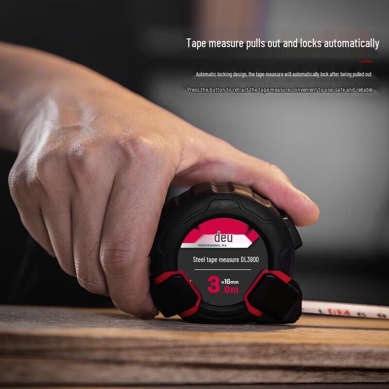 Deli DL3800 Self-Locking Steel Tape Measure