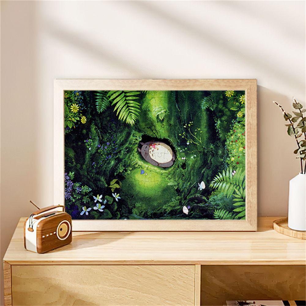 Studio Ghibli Totoro Drewniana Układanka Urocza Ozdoba&Drewniana Układanka Totoro Z Ramką DIY Dekoracja Biurka