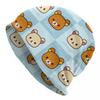 Rilakkuma Bonnet Hat Autumn Winter Outdoor Skullies Beanies Hats Korilakkuma for Unisex Women Warm Head Wrap Cap