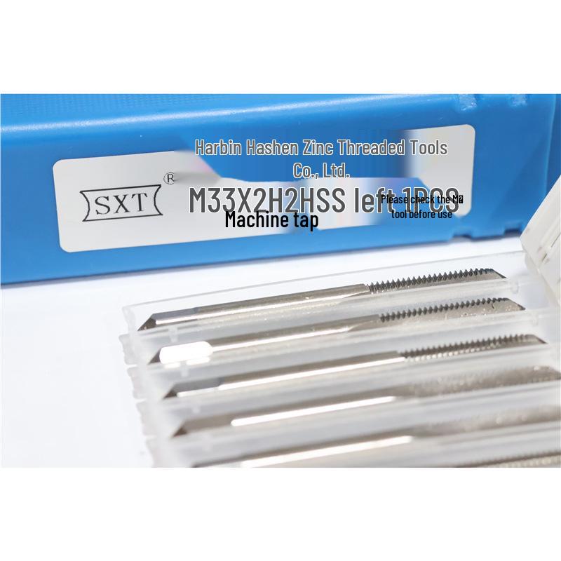 Pre-plated Large Left-Hand Reverse Thread Taps, Straight Flute, M3-M16, 10M10*1M12+0.03